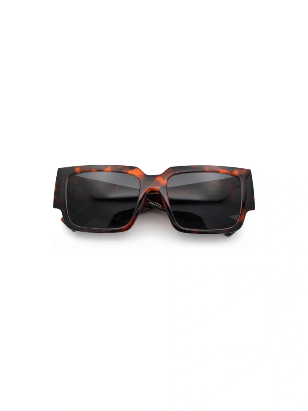 SA106 Womens Thick Temple Square Rectangle Sleek Plastic Clean Sunglasses